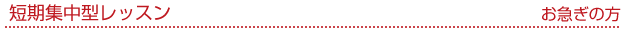 パソコン短期集中型レッスン